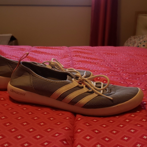 Adidas climacool sneakers. Grey/orange Sz - 6.5 - Picture 2 of 8